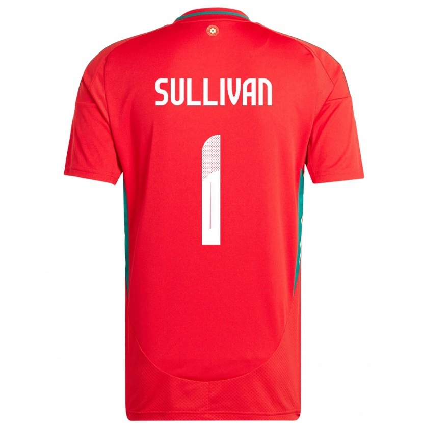 Danxen Män Wales Laura O Sullivan #1 Röd Hemmatröja Matchtröjor 24-26 Tröjor T-Tröja