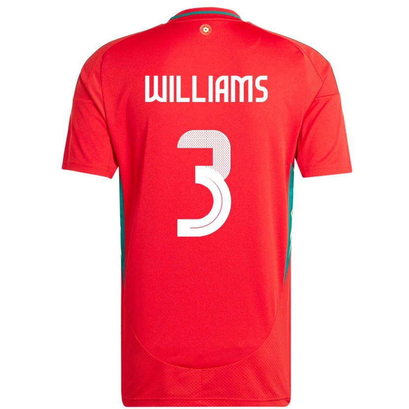 Danxen Män Wales Zac Williams #3 Röd Hemmatröja Matchtröjor 24-26 Tröjor T-Tröja