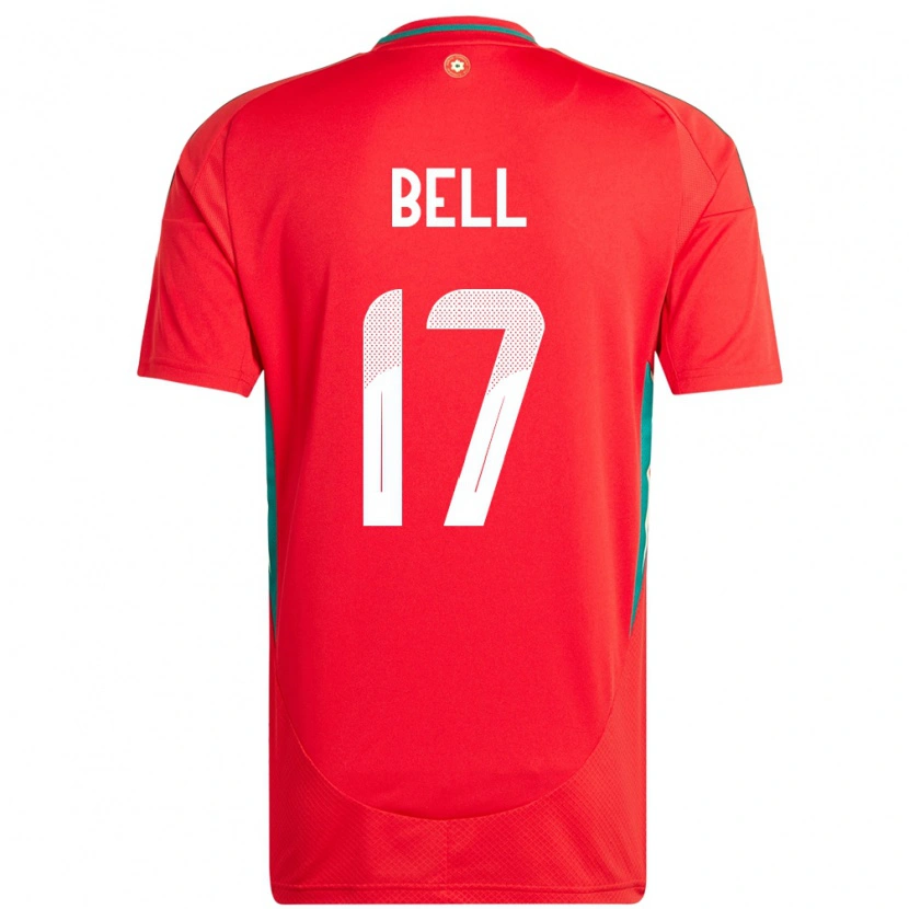 Danxen Män Wales Zac Bell #17 Röd Hemmatröja Matchtröjor 24-26 Tröjor T-Tröja