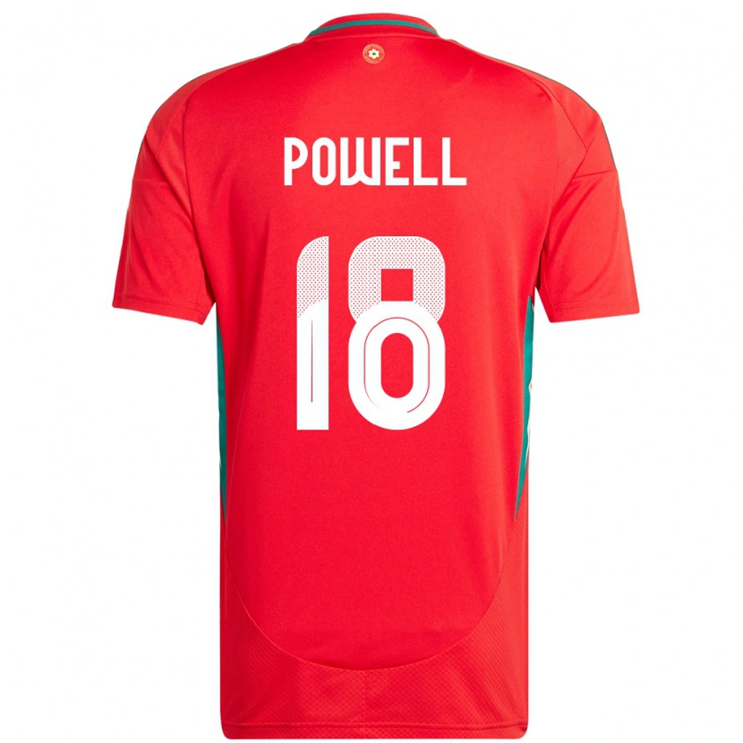 Danxen Män Wales Ella Powell #18 Röd Hemmatröja Matchtröjor 24-26 Tröjor T-Tröja