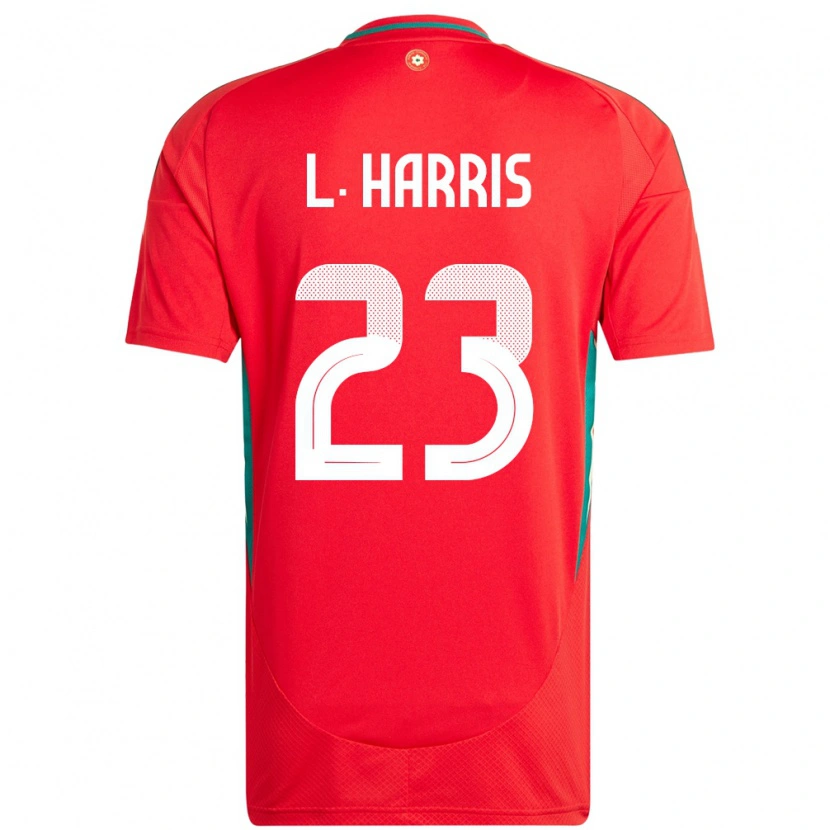 Danxen Män Wales Luke Harris #23 Röd Hemmatröja Matchtröjor 24-26 Tröjor T-Tröja