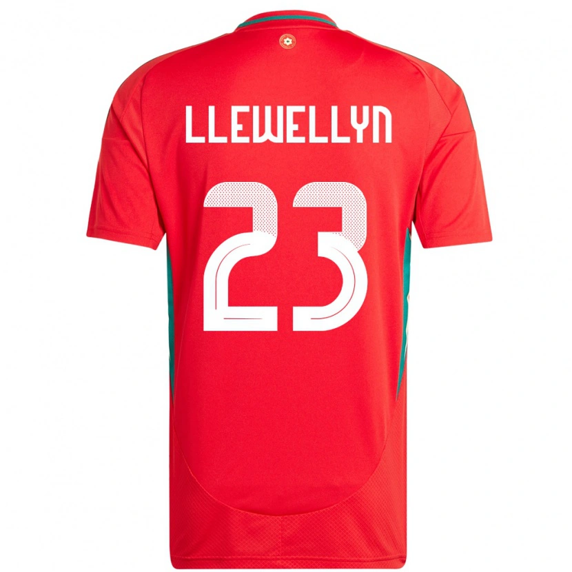 Danxen Män Wales Ffion Llewellyn #23 Röd Hemmatröja Matchtröjor 24-26 Tröjor T-Tröja