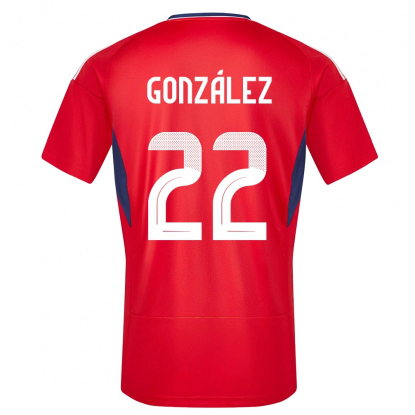 Danxen Män Costa Rica Kenneth González #22 Röd Hemmatröja Matchtröjor 24-26 Tröjor T-Tröja