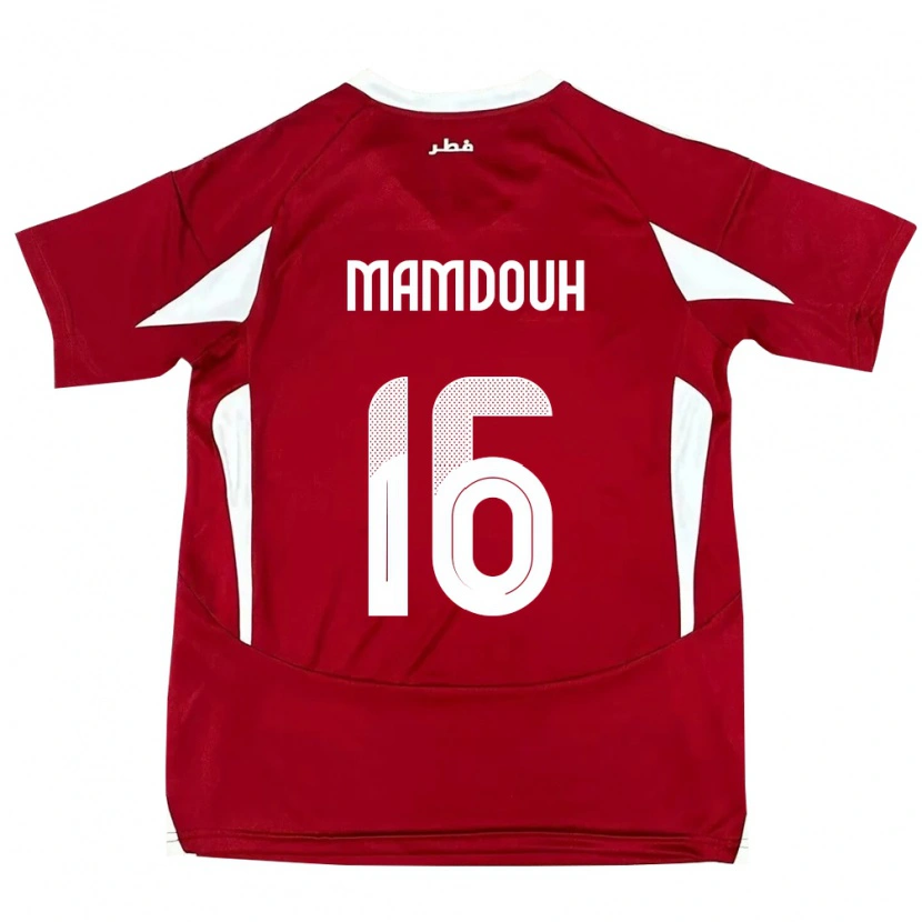 Danxen Män Qatar Bahaa Mamdouh #16 Röd Hemmatröja Matchtröjor 24-26 Tröjor T-Tröja
