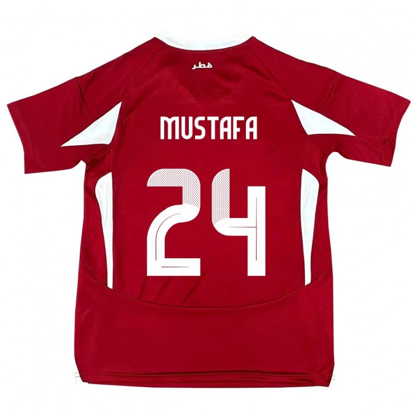 Danxen Män Qatar Mustafa Mashaal #24 Röd Hemmatröja Matchtröjor 24-26 Tröjor T-Tröja