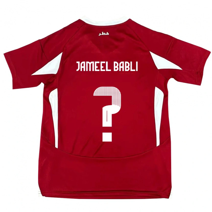 Danxen Män Qatar Mohannad Jameel Babli #0 Röd Hemmatröja Matchtröjor 24-26 Tröjor T-Tröja