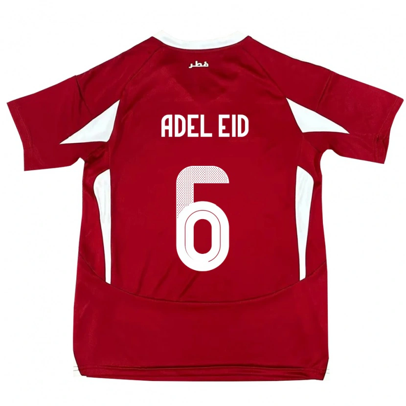 Danxen Män Qatar Bassam Adel Eid #6 Röd Hemmatröja Matchtröjor 24-26 Tröjor T-Tröja
