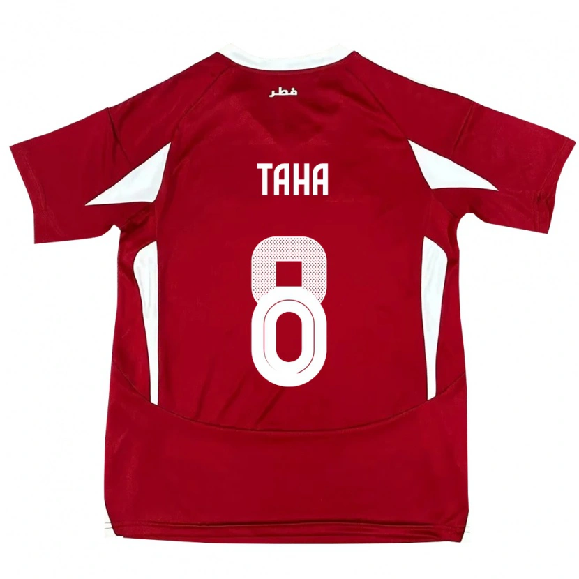 Danxen Män Qatar Moath Taha #8 Röd Hemmatröja Matchtröjor 24-26 Tröjor T-Tröja