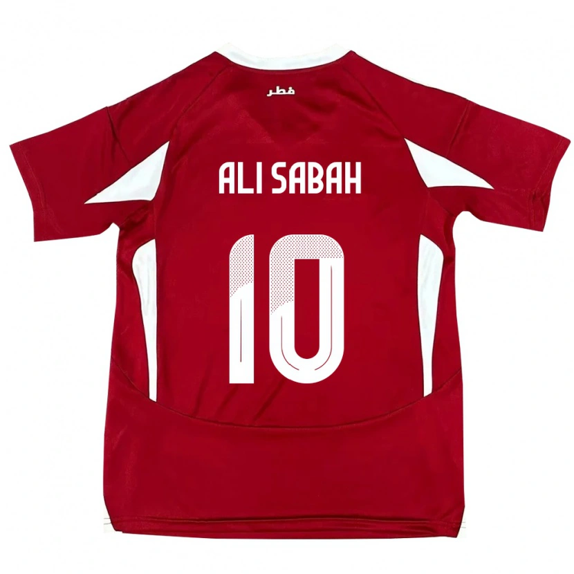 Danxen Män Qatar Khalid Ali Sabah #10 Röd Hemmatröja Matchtröjor 24-26 Tröjor T-Tröja
