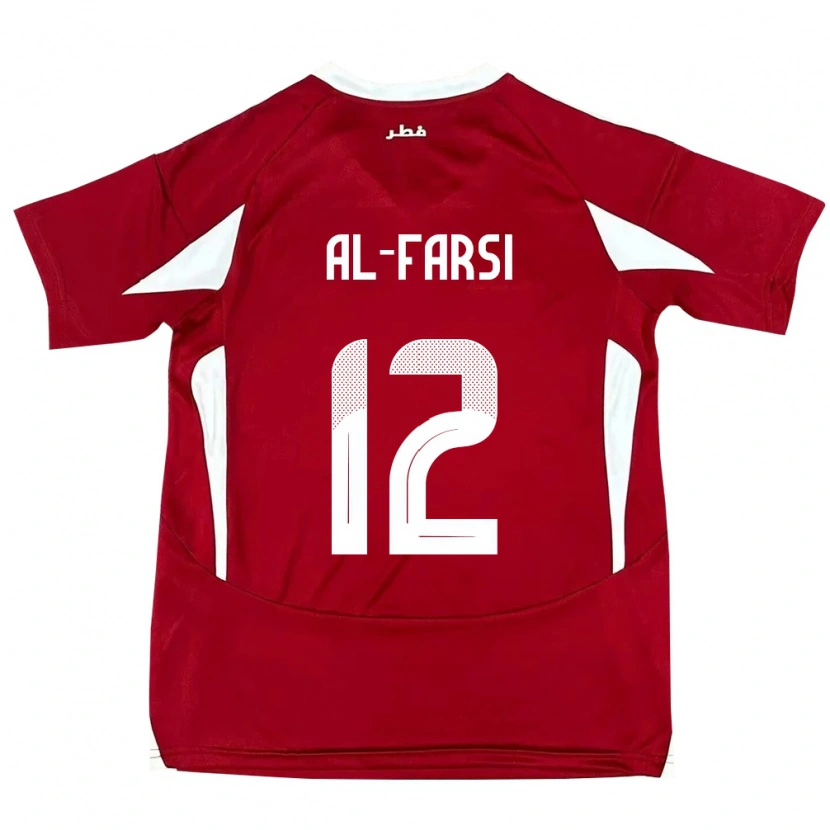 Danxen Män Qatar Faiz Al-Farsi #12 Röd Hemmatröja Matchtröjor 24-26 Tröjor T-Tröja