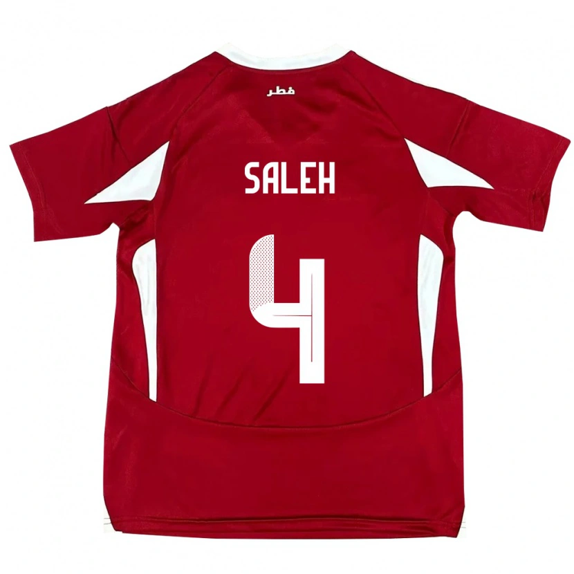 Danxen Män Qatar Hagar Saleh #4 Röd Hemmatröja Matchtröjor 24-26 Tröjor T-Tröja