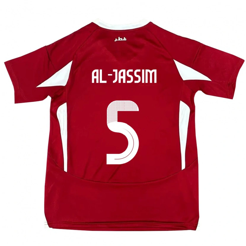Danxen Män Qatar Dana Al Jassim #5 Röd Hemmatröja Matchtröjor 24-26 Tröjor T-Tröja