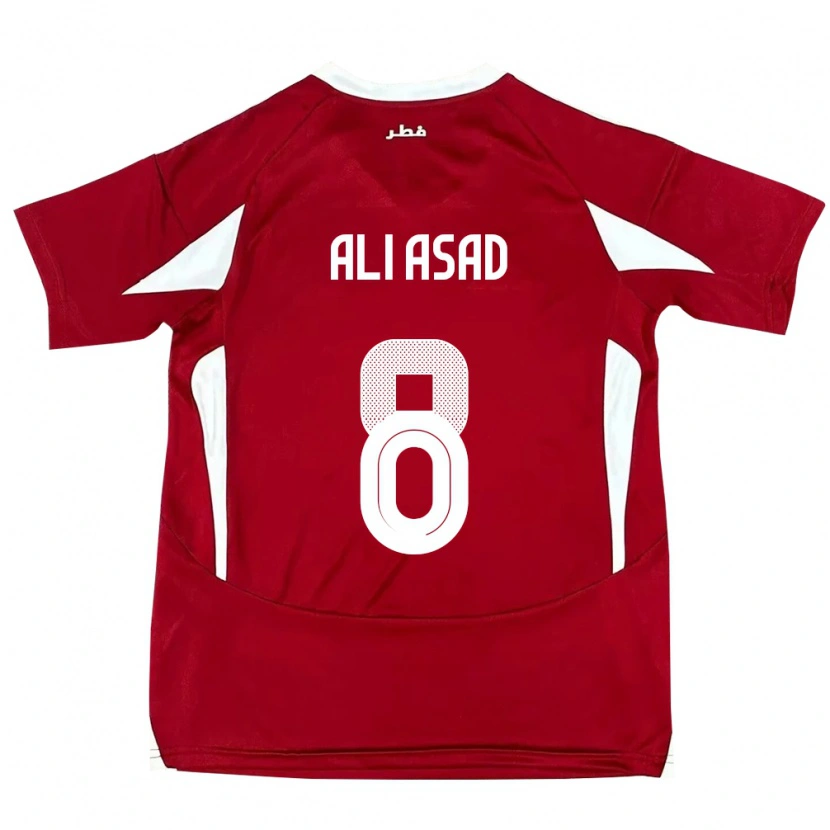 Danxen Män Qatar Ali Asad #8 Röd Hemmatröja Matchtröjor 24-26 Tröjor T-Tröja
