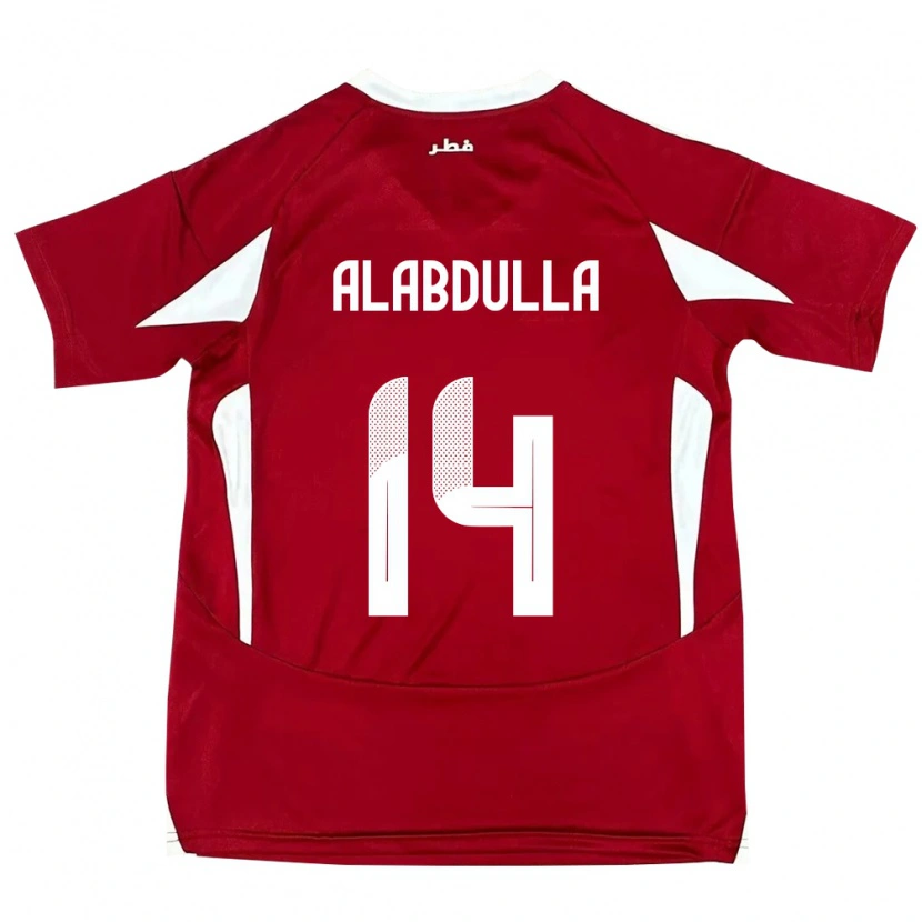 Danxen Män Qatar Moudhi Alabdulla #14 Röd Hemmatröja Matchtröjor 24-26 Tröjor T-Tröja