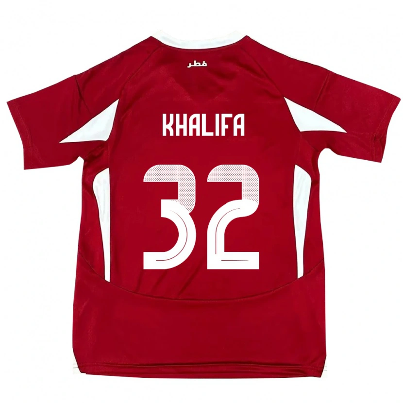 Danxen Män Qatar Duana Khalifa #32 Röd Hemmatröja Matchtröjor 24-26 Tröjor T-Tröja