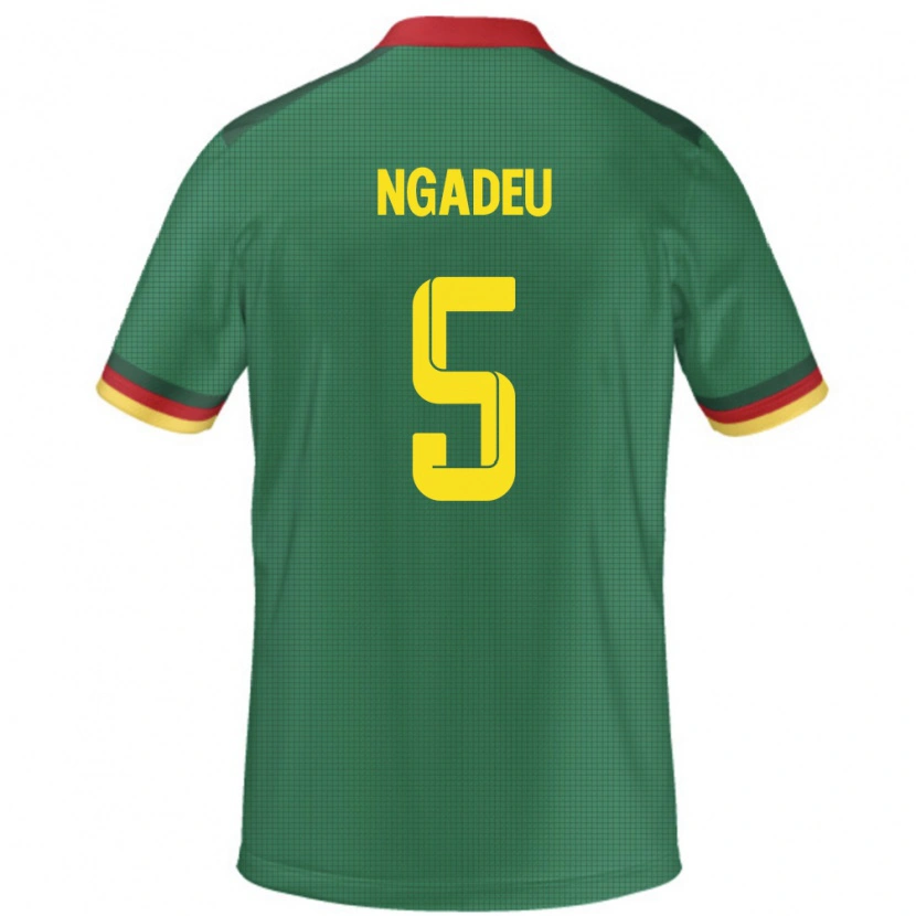 Danxen Män Kamerun Michael Ngadeu #5 Grön Hemmatröja Matchtröjor 24-26 Tröjor T-Tröja