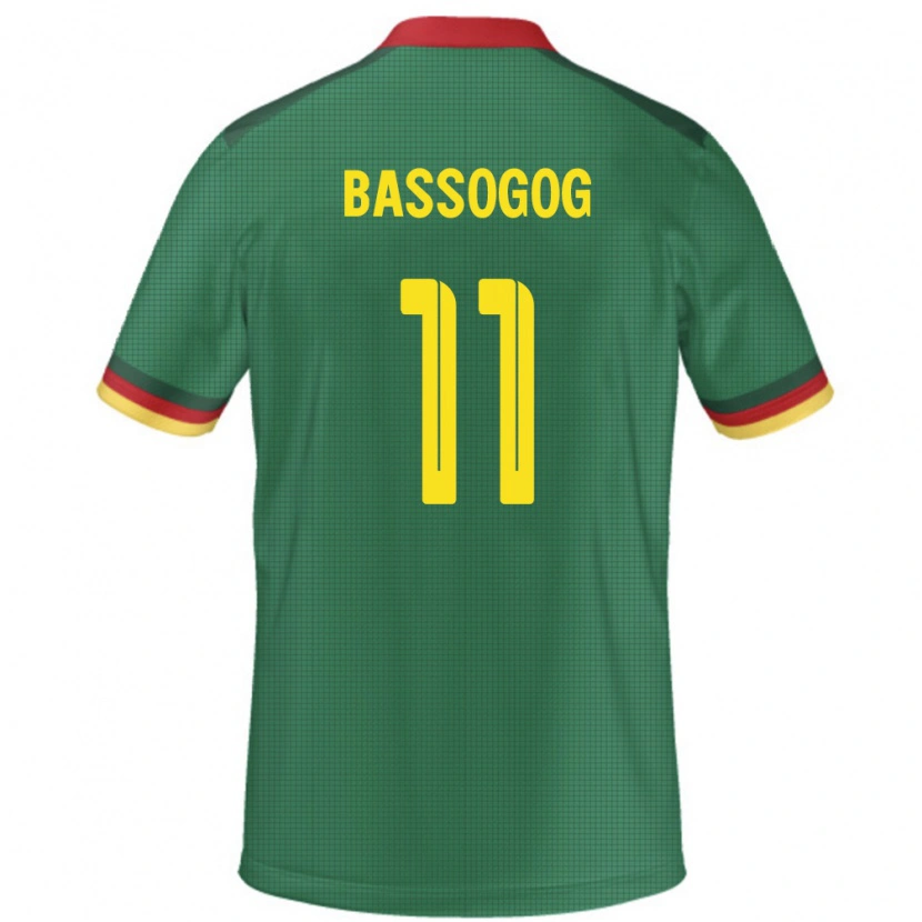 Danxen Män Kamerun Christian Bassogog #11 Grön Hemmatröja Matchtröjor 24-26 Tröjor T-Tröja