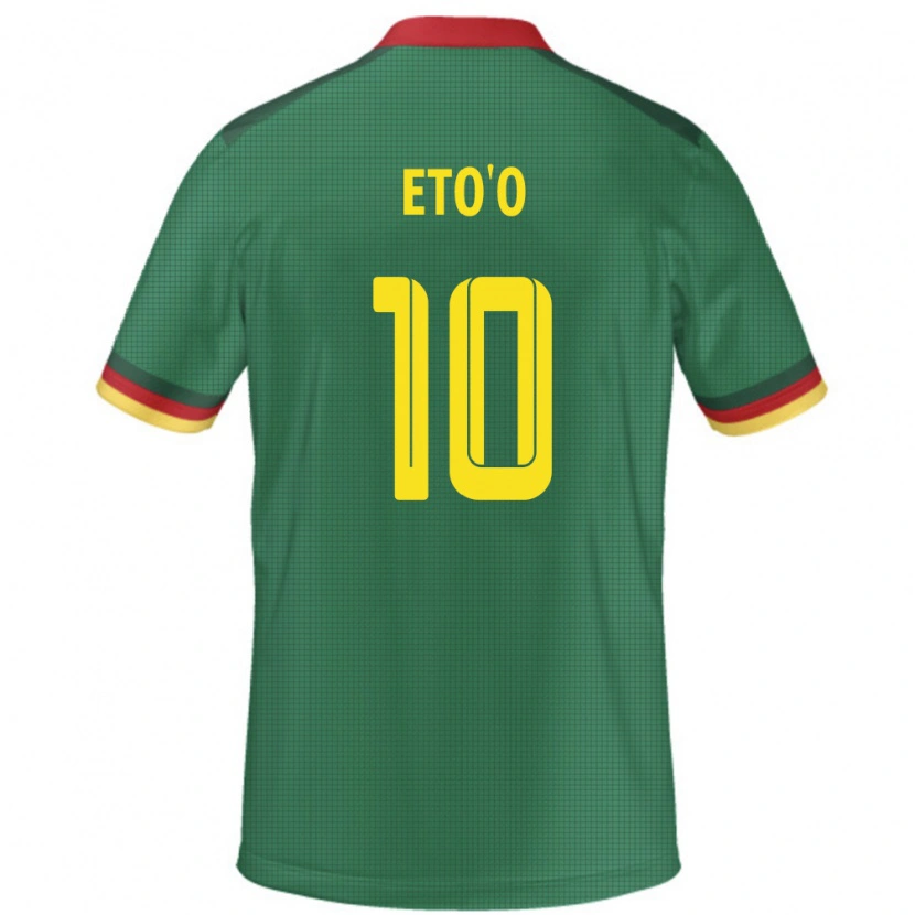 Danxen Män Kamerun Etienne Eto'o #10 Grön Hemmatröja Matchtröjor 24-26 Tröjor T-Tröja