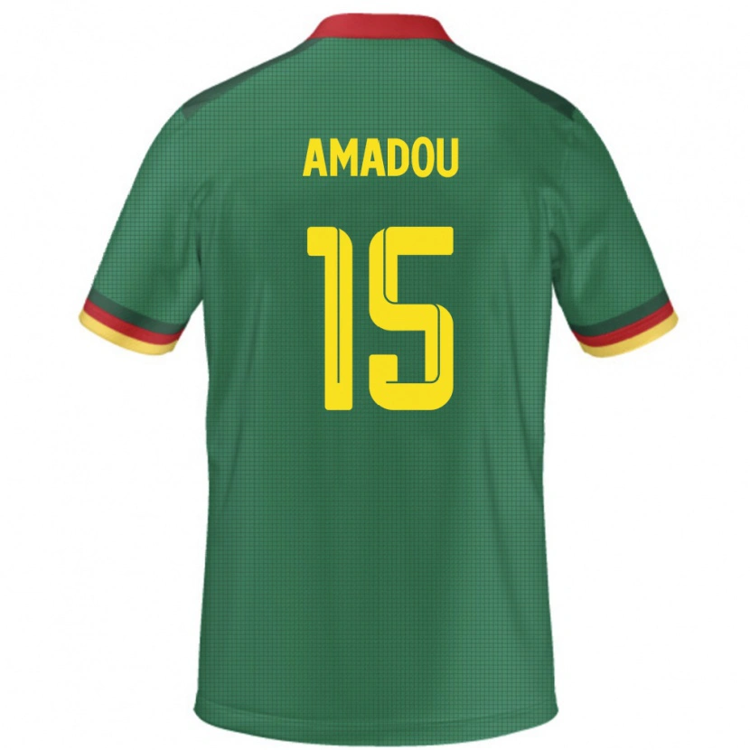 Danxen Män Kamerun Daouda Amadou #15 Grön Hemmatröja Matchtröjor 24-26 Tröjor T-Tröja