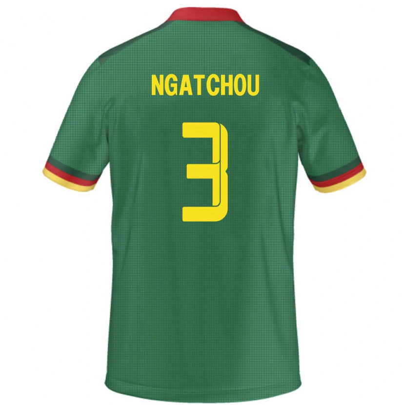 Danxen Män Kamerun Ricky Ngatchou Kamtchouang #3 Grön Hemmatröja Matchtröjor 24-26 Tröjor T-Tröja
