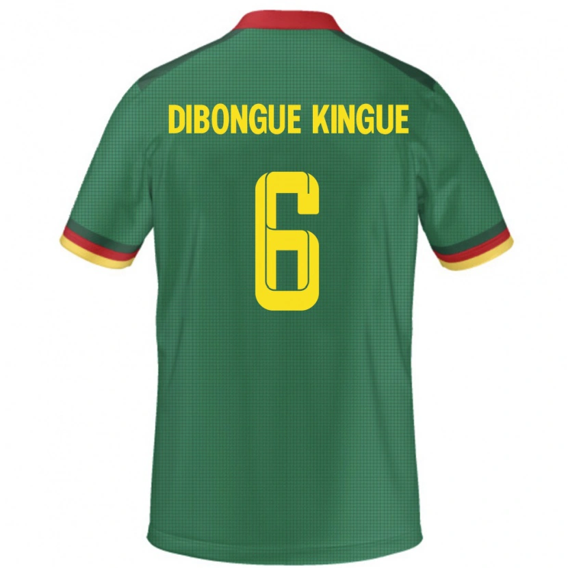 Danxen Män Kamerun Gael Dibongue Kingue #6 Grön Hemmatröja Matchtröjor 24-26 Tröjor T-Tröja