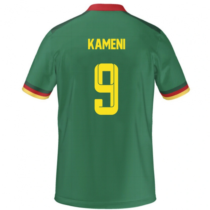 Danxen Män Kamerun Flora Kameni #9 Grön Hemmatröja Matchtröjor 24-26 Tröjor T-Tröja
