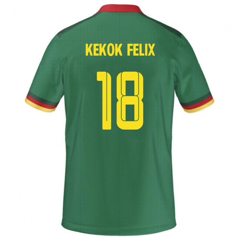 Danxen Män Kamerun Ndifor Kekok Felix #18 Grön Hemmatröja Matchtröjor 24-26 Tröjor T-Tröja