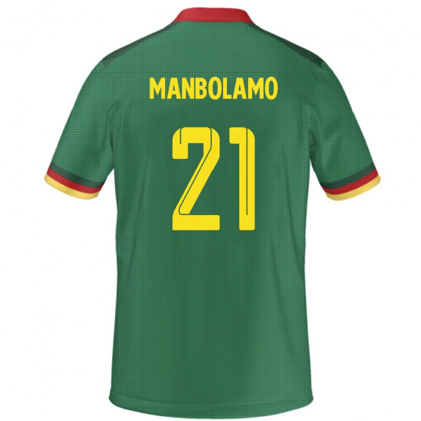 Danxen Män Kamerun Eliane Manbolamo #21 Grön Hemmatröja Matchtröjor 24-26 Tröjor T-Tröja