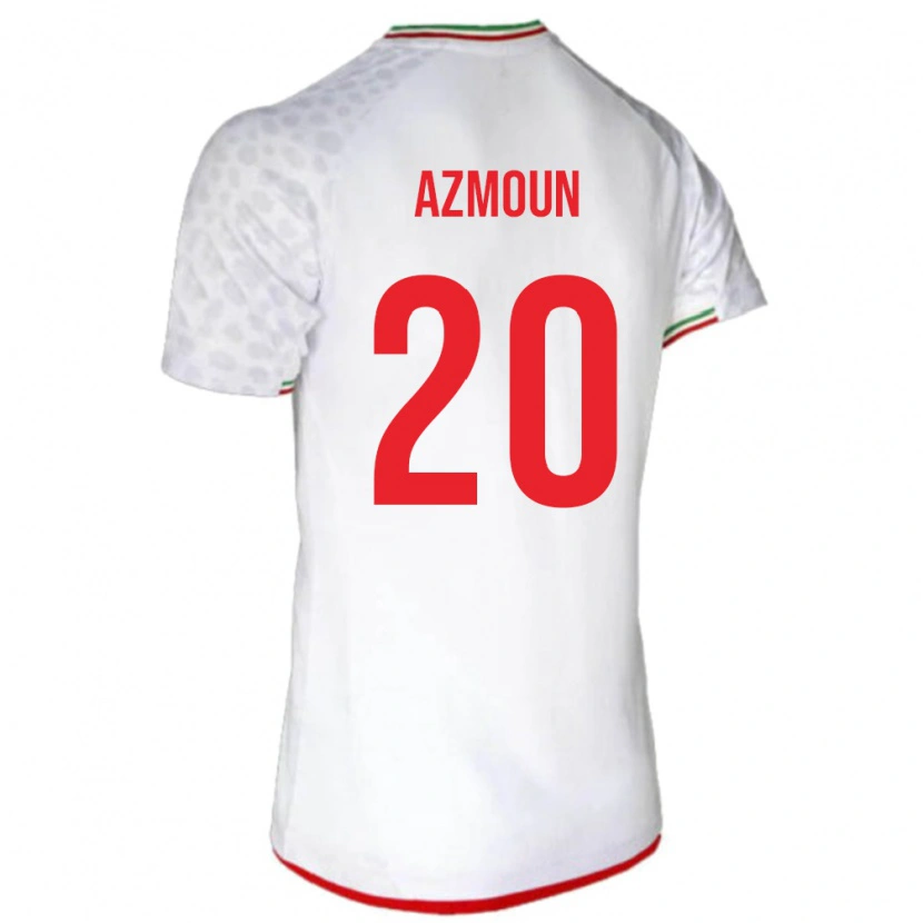 Danxen Män Iran Sardar Azmoun #20 Vit Hemmatröja Matchtröjor 24-26 Tröjor T-Tröja