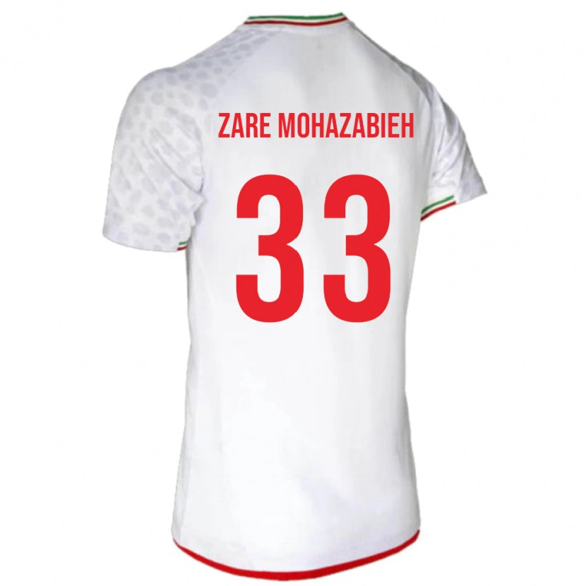 Danxen Män Iran Mehdi Zare Mohazabieh #33 Vit Hemmatröja Matchtröjor 24-26 Tröjor T-Tröja