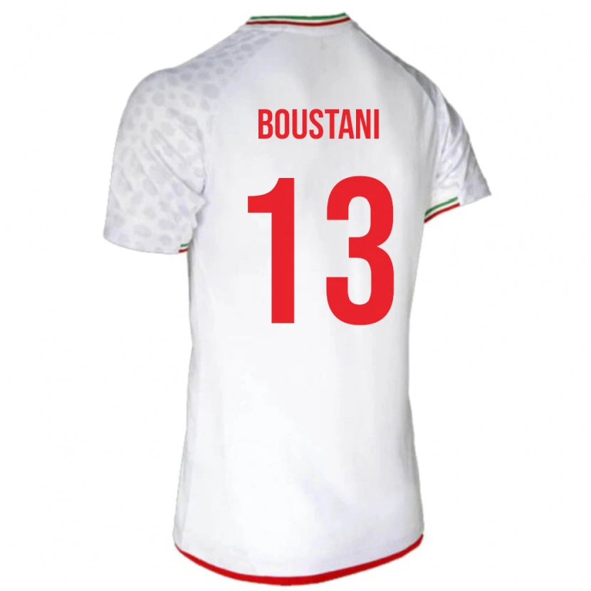 Danxen Män Iran Amirmohammad Boustani #13 Vit Hemmatröja Matchtröjor 24-26 Tröjor T-Tröja