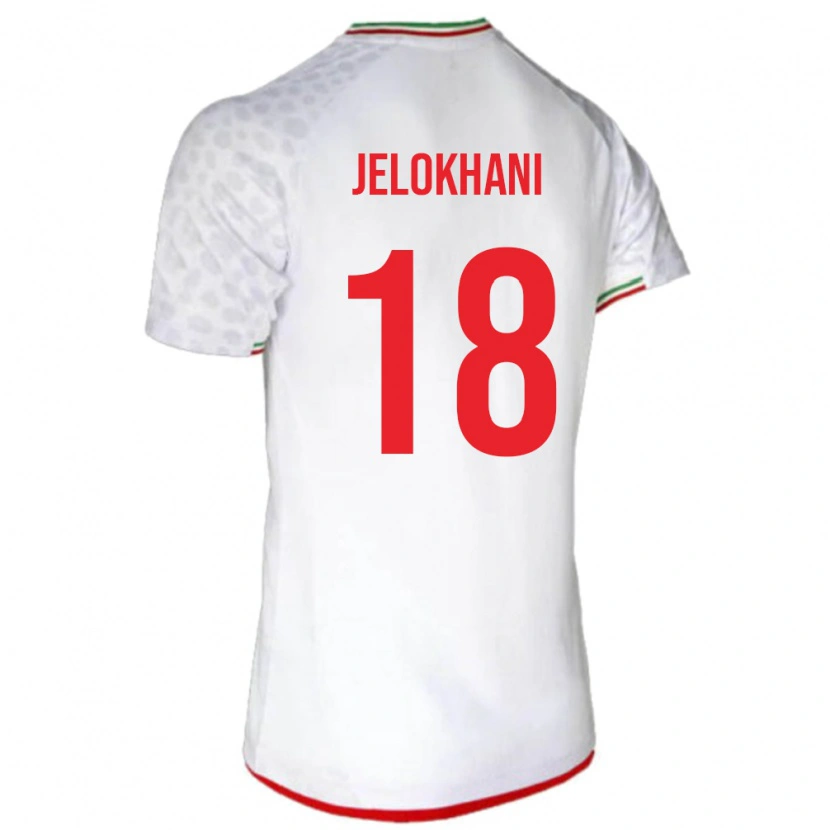Danxen Män Iran Ali Jelokhani #18 Vit Hemmatröja Matchtröjor 24-26 Tröjor T-Tröja