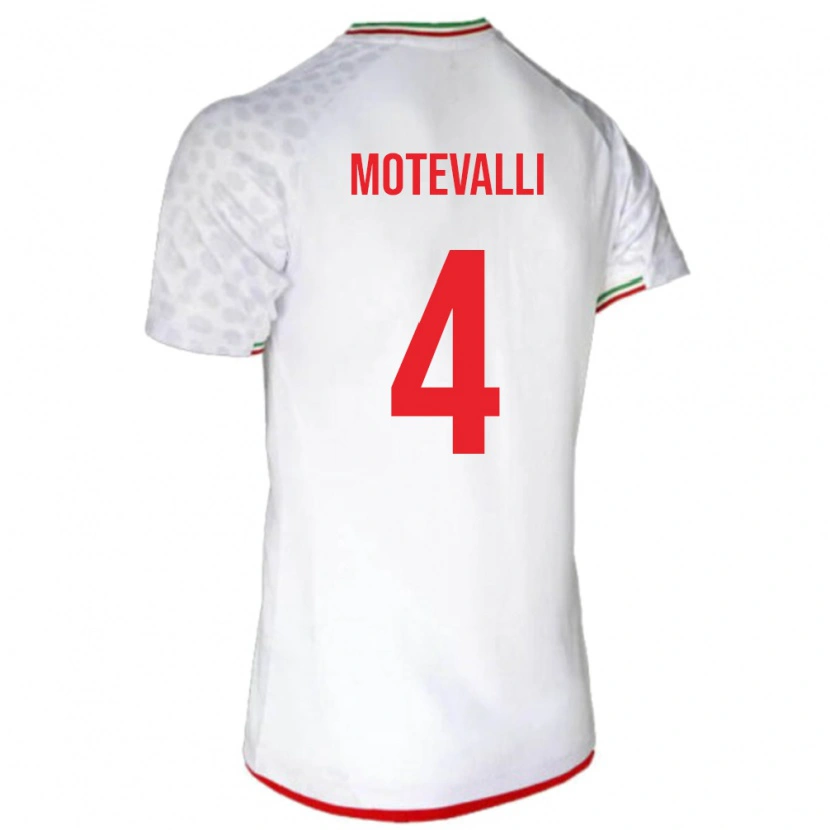 Danxen Män Iran Melika Motevalli #4 Vit Hemmatröja Matchtröjor 24-26 Tröjor T-Tröja