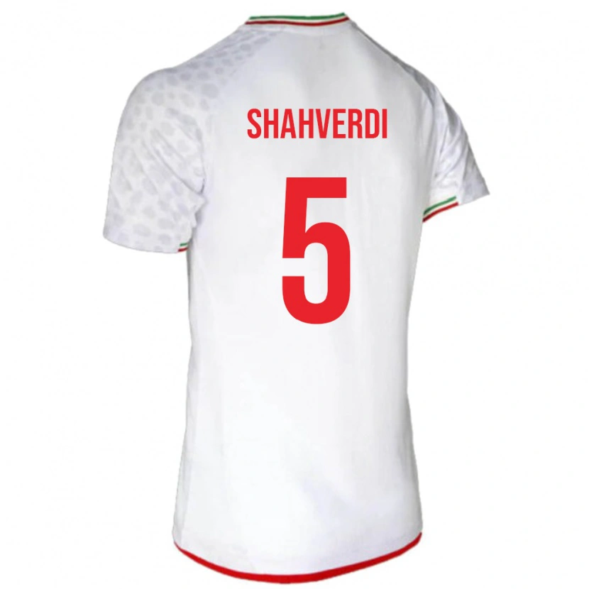 Danxen Män Iran Hosein Shahverdi #5 Vit Hemmatröja Matchtröjor 24-26 Tröjor T-Tröja