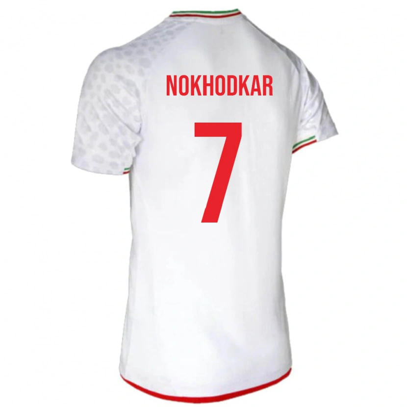 Danxen Män Iran Hossein Nokhodkar #7 Vit Hemmatröja Matchtröjor 24-26 Tröjor T-Tröja