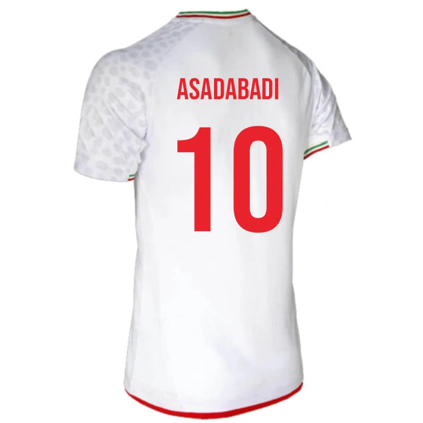 Danxen Män Iran Alireza Asadabadi #10 Vit Hemmatröja Matchtröjor 24-26 Tröjor T-Tröja