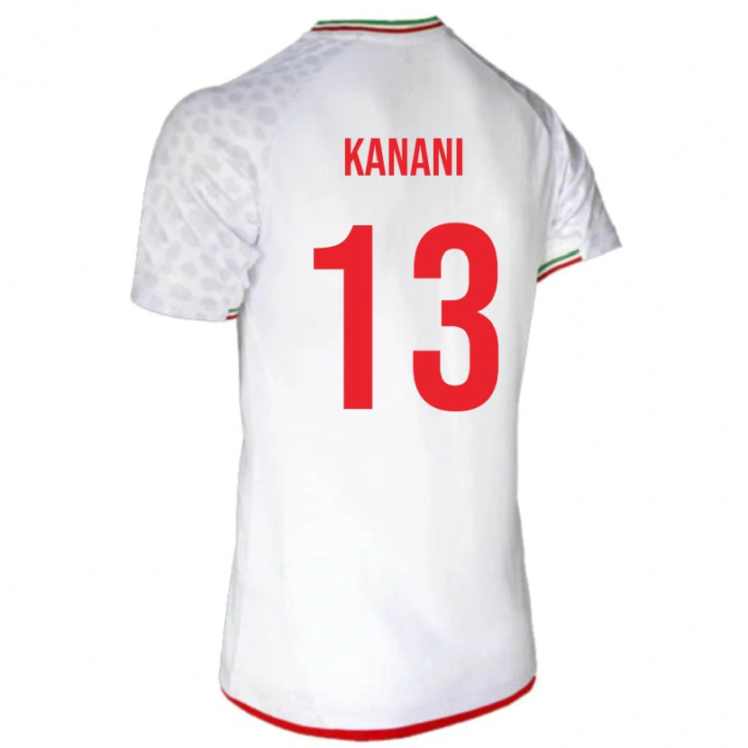 Danxen Män Iran Hossein Kanani #13 Vit Hemmatröja Matchtröjor 24-26 Tröjor T-Tröja