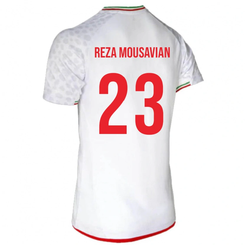 Danxen Män Iran Seyed Reza Mousavian #23 Vit Hemmatröja Matchtröjor 24-26 Tröjor T-Tröja