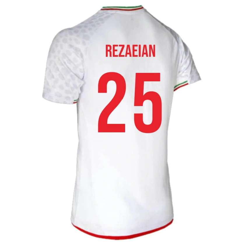 Danxen Män Iran Ramin Rezaeian #25 Vit Hemmatröja Matchtröjor 24-26 Tröjor T-Tröja