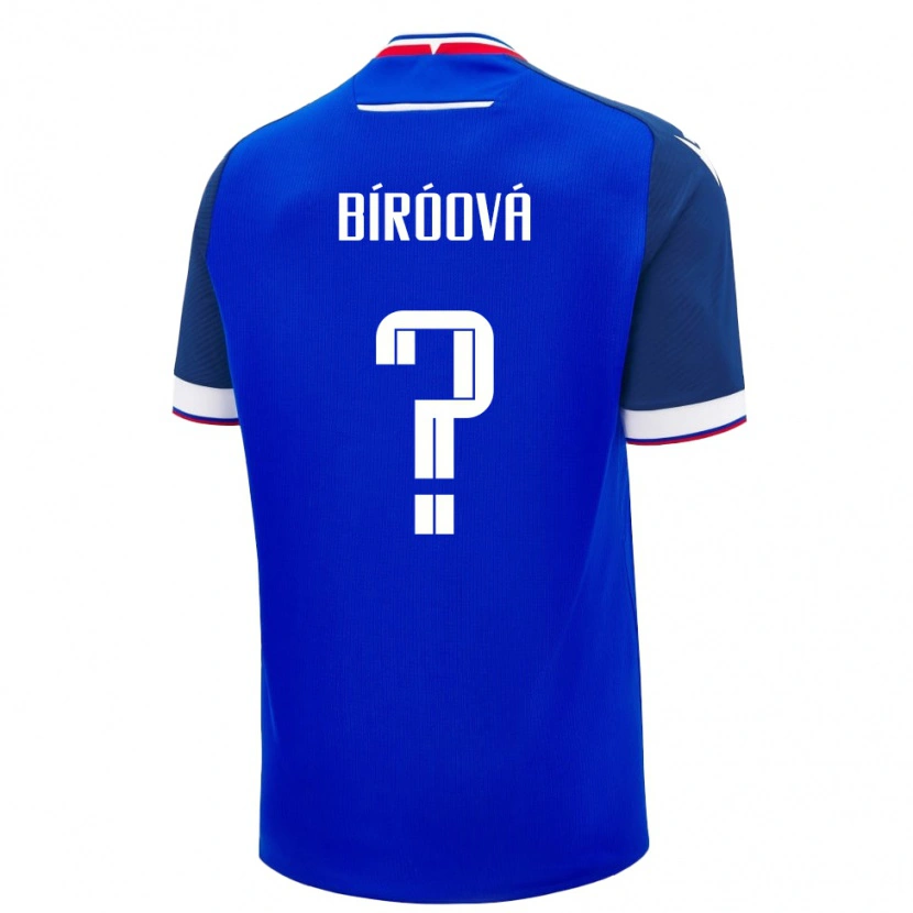 Danxen Män Slovakien Alexandra Bíróová #0 Blå Hemmatröja Matchtröjor 24-26 Tröjor T-Tröja