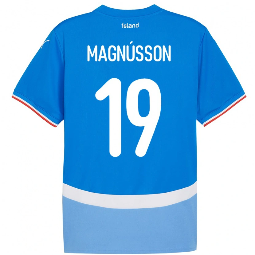 Danxen Män Island Júlíus Magnússon #19 Blå Hemmatröja Matchtröjor 24-26 Tröjor T-Tröja
