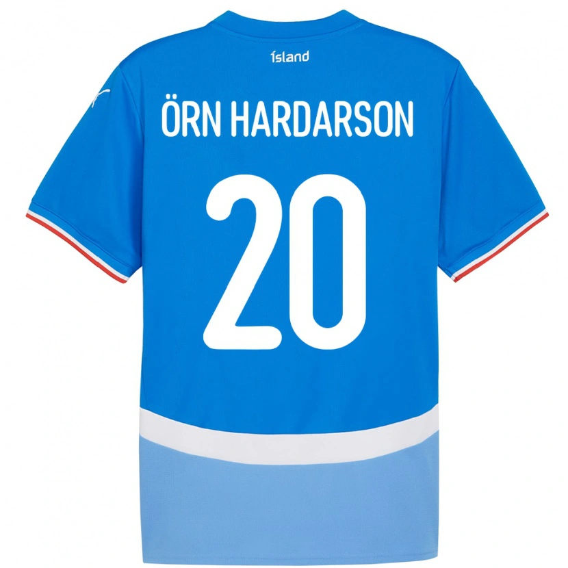 Danxen Män Island Sesar Örn Hardarson #20 Blå Hemmatröja Matchtröjor 24-26 Tröjor T-Tröja