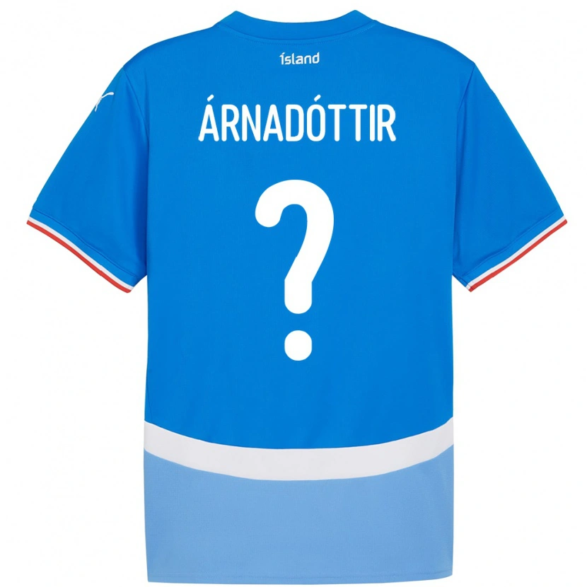Danxen Män Island Kristín Dís Árnadóttir #0 Blå Hemmatröja Matchtröjor 24-26 Tröjor T-Tröja