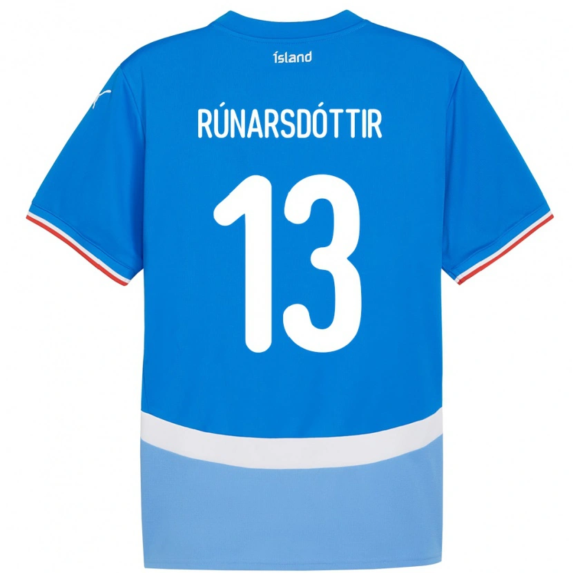 Danxen Män Island Cecilía Rán Rúnarsdóttir #13 Blå Hemmatröja Matchtröjor 24-26 Tröjor T-Tröja