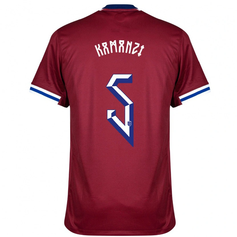 Danxen Män Norge Warren Kamanzi #5 Röd Blå Vit Hemmatröja Matchtröjor 24-26 Tröjor T-Tröja