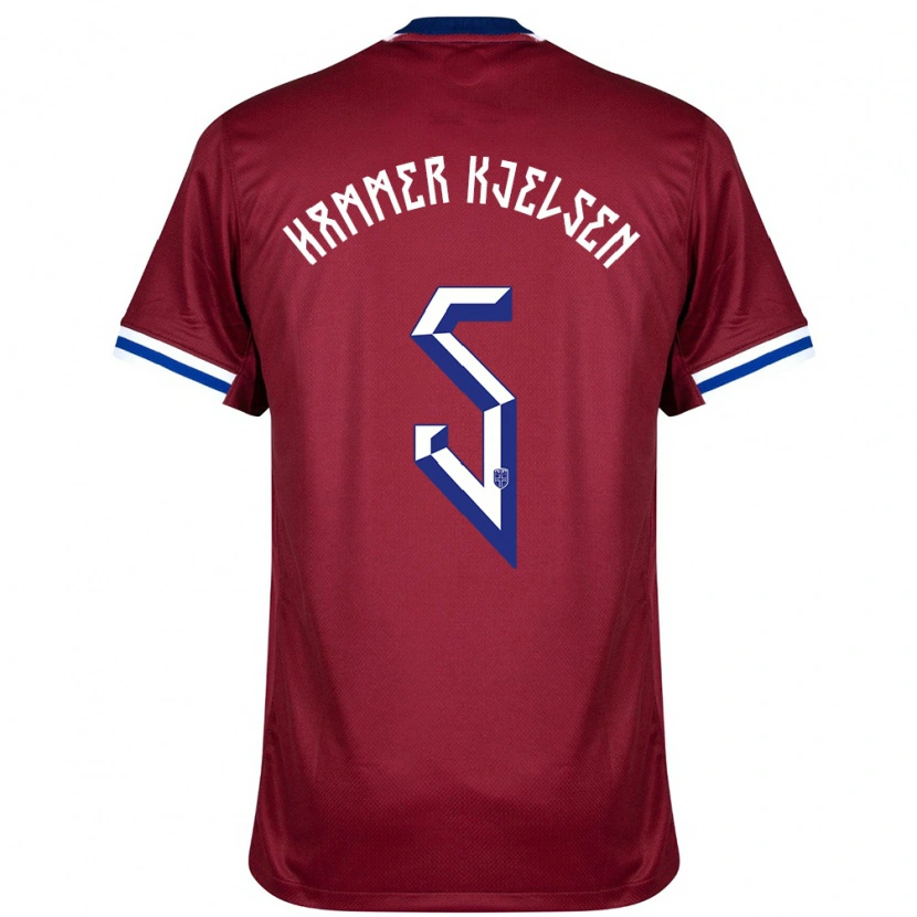 Danxen Män Norge Aleksander Hammer Kjelsen #5 Röd Blå Vit Hemmatröja Matchtröjor 24-26 Tröjor T-Tröja