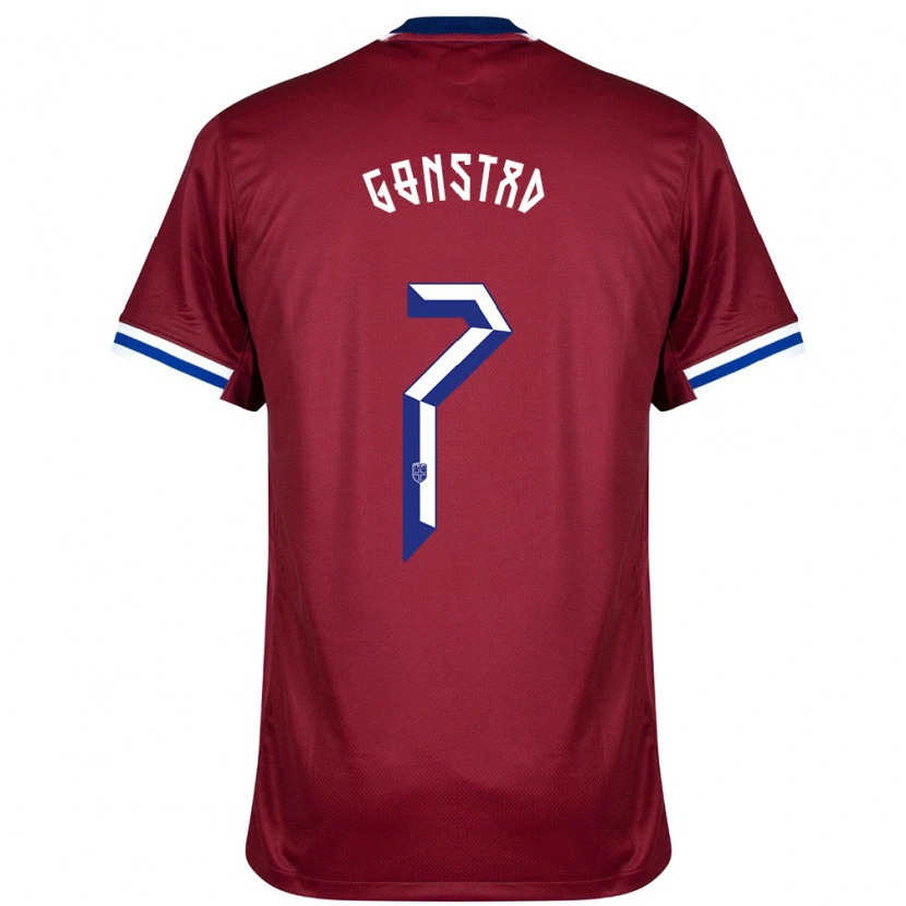 Danxen Män Norge Julian Gonstad #7 Röd Blå Vit Hemmatröja Matchtröjor 24-26 Tröjor T-Tröja
