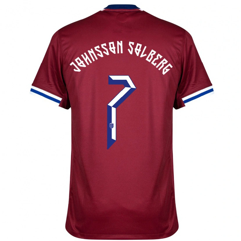 Danxen Män Norge Elias Johnsson Solberg #7 Röd Blå Vit Hemmatröja Matchtröjor 24-26 Tröjor T-Tröja