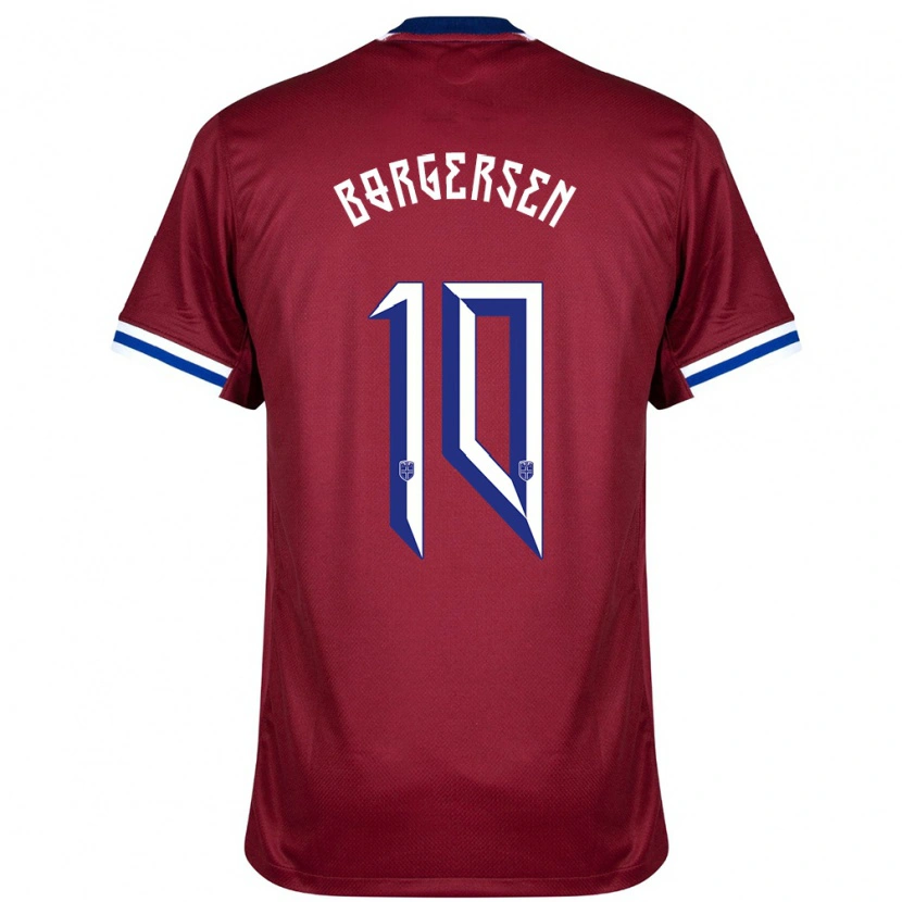 Danxen Män Norge Aleksander Borgersen #10 Röd Blå Vit Hemmatröja Matchtröjor 24-26 Tröjor T-Tröja