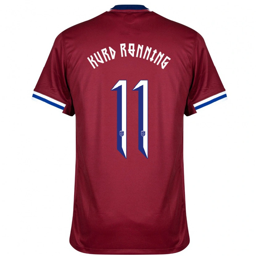 Danxen Män Norge Adrian Kurd Rønning #11 Röd Blå Vit Hemmatröja Matchtröjor 24-26 Tröjor T-Tröja